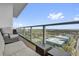 This roomy deck features incredible city views, comfortable seating, and great spot for entertaining at 150 E Robinson St # 2111, Orlando, FL 32801