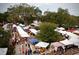 Outdoor market with tents and vendors in a town square, offering a vibrant and community-focused experience at 16086 Johns Lake Overlook Dr, Winter Garden, FL 34787