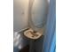 Powder room featuring a decorative mirror and pedestal sink at 2143 Autumn View Dr, Orlando, FL 32825