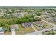 An aerial shot showcasing a single-Gathering home in a residential neighborhood with lush trees and well-kept yards at 2311 Alton Rd, Deltona, FL 32738