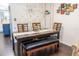 Charming dining room with a stylish table, bench seating, and elegant decor at 314 Windmeadows St # 314, Altamonte Springs, FL 32701