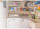 Functional laundry room with modern washer and dryer, plus ample shelving for organized storage at 314 Windmeadows St # 314, Altamonte Springs, FL 32701