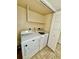 Laundry room with washer, dryer, and shelving at 5269 Vineland Rd # 101, Orlando, FL 32811