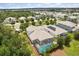 Aerial view of a home with pool surrounded by trees in the community at 8811 Bally Neal Loop, Davenport, FL 33896