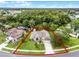 Aerial view of a well-maintained single-Gathering home with lush landscaping at 2888 Middleton Cir, Kissimmee, FL 34743