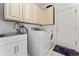 Functional laundry room featuring a sink, modern washer and dryer, and ample storage space at 13108 Lakeshore Grove Dr, Winter Garden, FL 34787