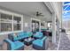 Covered patio area with cozy seating and a dining area, ideal for outdoor entertaining at 1533 Flange Dr, Davenport, FL 33896
