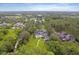 Aerial view of the property with a large lake nearby and lush green surroundings at 1550 Bluewater Run, Chuluota, FL 32766