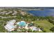 An overhead view of the community pool and water park at 5365 Bowman Dr, Winter Garden, FL 34787
