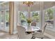 Charming breakfast nook with large windows offering scenic pool views and natural light at 9729 Lake Hugh Dr, Gotha, FL 34734