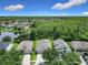 Community aerial view features well-maintained homes, lush greenery, and a picturesque lake at 10875 Arbor View Blvd, Orlando, FL 32825