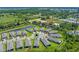 An aerial view of a cul-de-sac neighborhood with manicured lawns, established trees, and well-maintained exteriors at 1392 Lombardi Ct, Kissimmee, FL 34759