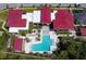 Aerial shot of the community center with its pool, lounge areas, and surrounding greenery at 14366 Alafaya Oak Bnd, Orlando, FL 32828