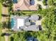 Overhead view of the property highlighting the pool, pristine landscaping, and neighborhood layout at 5157 Latrobe Dr, Windermere, FL 34786