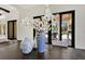 Dining room showcasing elegant table setting with pool views through sliding glass doors at 5157 Latrobe Dr, Windermere, FL 34786