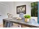 Office features a marble desk, modern decor, a comfortable chair and natural light at 5157 Latrobe Dr, Windermere, FL 34786