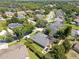 Aerial view of home showcasing backyard, screen enclosed pool, patio and neighborhood at 5335 Bay Side Dr, Orlando, FL 32819