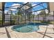 Refreshing in-ground pool with a screened enclosure and lush landscaping at 5335 Bay Side Dr, Orlando, FL 32819