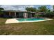Backyard featuring a private pool, patio area, and well-maintained lawn at 5723 Harcourt Ave, Orlando, FL 32810