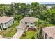 Aerial view of a two-story home with a two-car garage, neutral exterior, and well-kept landscaping at 1203 Stone Harbour Rd, Winter Springs, FL 32708