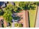 Aerial view outlining property lines and surrounding green spaces at 168 Hill St, Casselberry, FL 32707