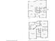 Detailed floor plans for both first and second stories, showing dimensions of rooms and closets at 17657 Windy Pine St, Montverde, FL 34756