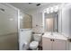 Bathroom with walk-in shower and a large vanity at 2085 Friar Tuck Ln, Orange City, FL 32763