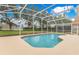 Private screened pool with a comfortable backyard at 4993 Hook Hollow Cir, Orlando, FL 32837
