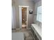 This bathroom features tiled wall, an enclosed shower and a stylish layout at 6165 Carrier Dr # 1801, Orlando, FL 32819
