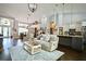 Bright open living space with wood floors, neutral decor, and seamlessly connects to the kitchen and dining areas at 787 High Grove Park Ct, Oviedo, FL 32765