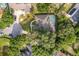 Aerial view of a beautiful home with a private screened pool and well-maintained landscaping at 1947 Broadleaf Ct, Windermere, FL 34786
