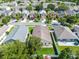 Aerial view showcases the home within a residential neighborhood at 2729 Stanwood Dr, Kissimmee, FL 34743