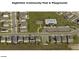 Aerial view showing the community pool and playground at 605 Big Pine Ave, Minneola, FL 34715