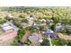 Aerial perspective highlighting homes, swimming pools and verdant landscapes of the lovely residential neighborhood at 765 Coach Light Dr, Casselberry, FL 32730