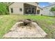 A charming fire pit in the backyard with stone surround, perfect for outdoor relaxation at 848 Magnolia Creek Cir, Orlando, FL 32828