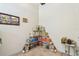 Unique corner bookcase providing stylish storage at 848 Magnolia Creek Cir, Orlando, FL 32828