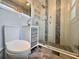 Modern bathroom with a glass shower featuring tile accents and a modern vanity at 935 S Atlantic Ave # 244, Daytona Beach, FL 32118