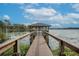 Long wooden dock with covered gazebo, offering scenic lake views and a tranquil escape at 9455 Belmont Ter, Oviedo, FL 32765