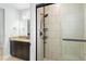 Updated bathroom features granite vanity top and large walk-in shower with neutral tones at 1365 Tappie Toorie Cir, Lake Mary, FL 32746