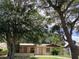 Charming single-story home featuring a well-manicured front yard with mature trees at 2023 Messina Ave, Orlando, FL 32811
