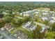 An aerial view of the community shows the multiple unit buildings, green space, and playground at 2826 Ne 7Th St, Ocala, FL 34470
