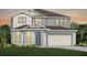 Charming two-story home featuring a two-car garage, stylish siding, and well-manicured lawn at 4116 Winding Pines Dr, Apopka, FL 32712