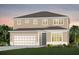 Charming two-story home with neutral color scheme and well-manicured lawn and a two car garage at 4120 Winding Pines Dr, Apopka, FL 32712