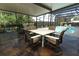 Screened-in patio with seating, outdoor table, and pool at 414 Bonifay Ave, Orlando, FL 32825