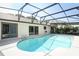 Refreshing swimming pool with a screened enclosure and a covered patio area for outdoor entertaining at 414 Bonifay Ave, Orlando, FL 32825