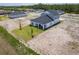 Spacious backyard with a lush green lawn and covered patio, perfect for relaxation and entertaining guests at 1262 Champions Dr, Daytona Beach, FL 32124