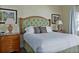Charming bedroom with an upholstered headboard, and bright window at 1354 Centre Court Ridge Dr # 104, Reunion, FL 34747