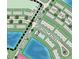 Aerial view of the neighborhood layout, showcasing street design and green spaces at 2208 Portrait St, Kissimmee, FL 34758