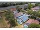 Aerial view of a home with mature trees and RV camping nearby at 339 Holborn Loop, Davenport, FL 33897