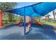 Wide view of a community playground featuring slides, climbing walls, and a covered play area at 2325 Bella Luna Cir, Lakeland, FL 33810